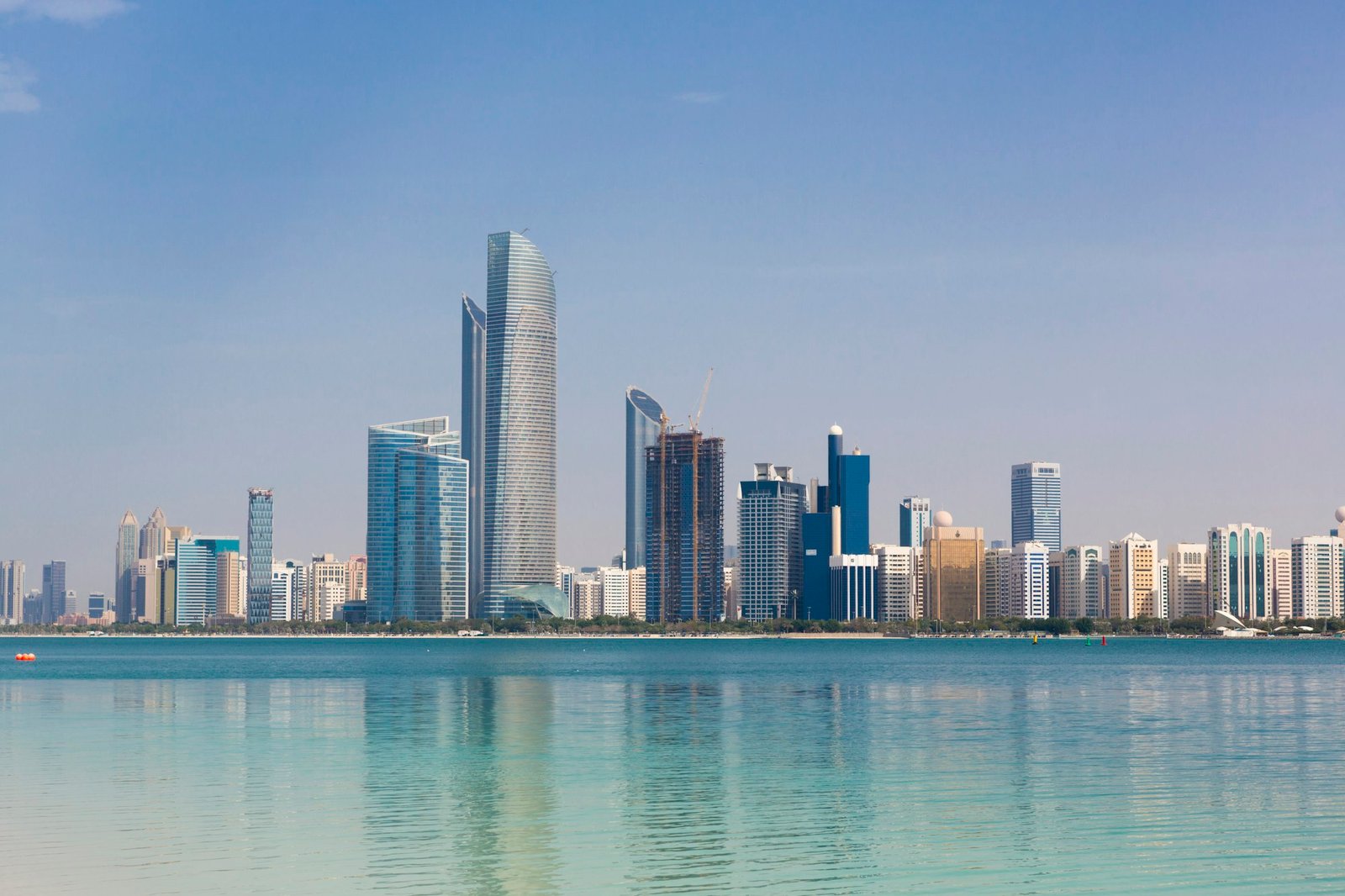 Daylight Abu Dhabi Skyline with skyscrapers